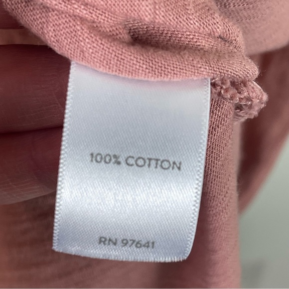 J. JILL Pure Jill Square-Neck Tunic 3/4 Sleeve Dusty Rose Women's Medium Petite - Picture 7 of 10